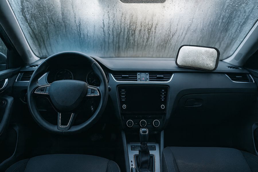 Auto Entfeuchter Test 2025: Mit einem Luftentfeuchterkissen für dein Auto beschlägt die Frontscheibe nicht mehr so schnell.